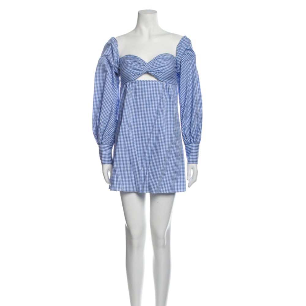 Petersyn Blue Plaid Dress Size S